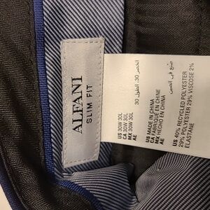 ALFANI MEN'S Navy blue SLIM FIT SLACKS PANTS (sz Waist 30 Length 30)